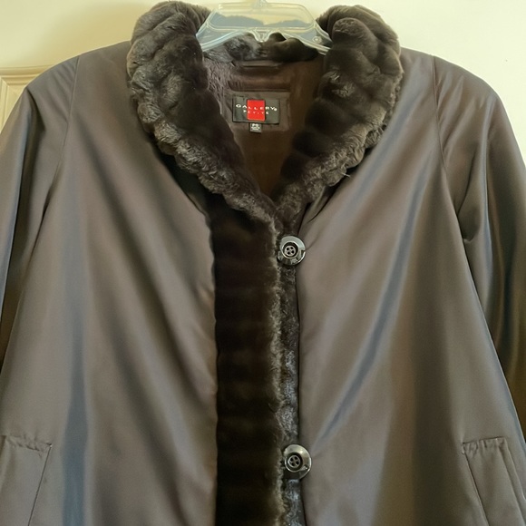 Gallery Dark Brown Faux Fur Lined Waterproof Winter Coat. Women’s Petite Small. - Picture 3 of 12